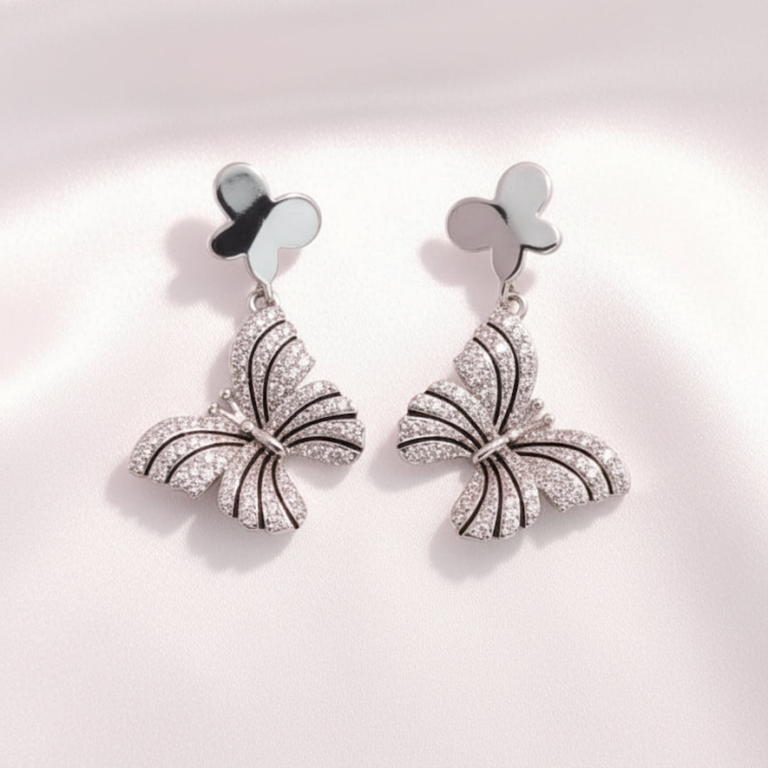 925Post Sterling Silver Butterfly Earrings