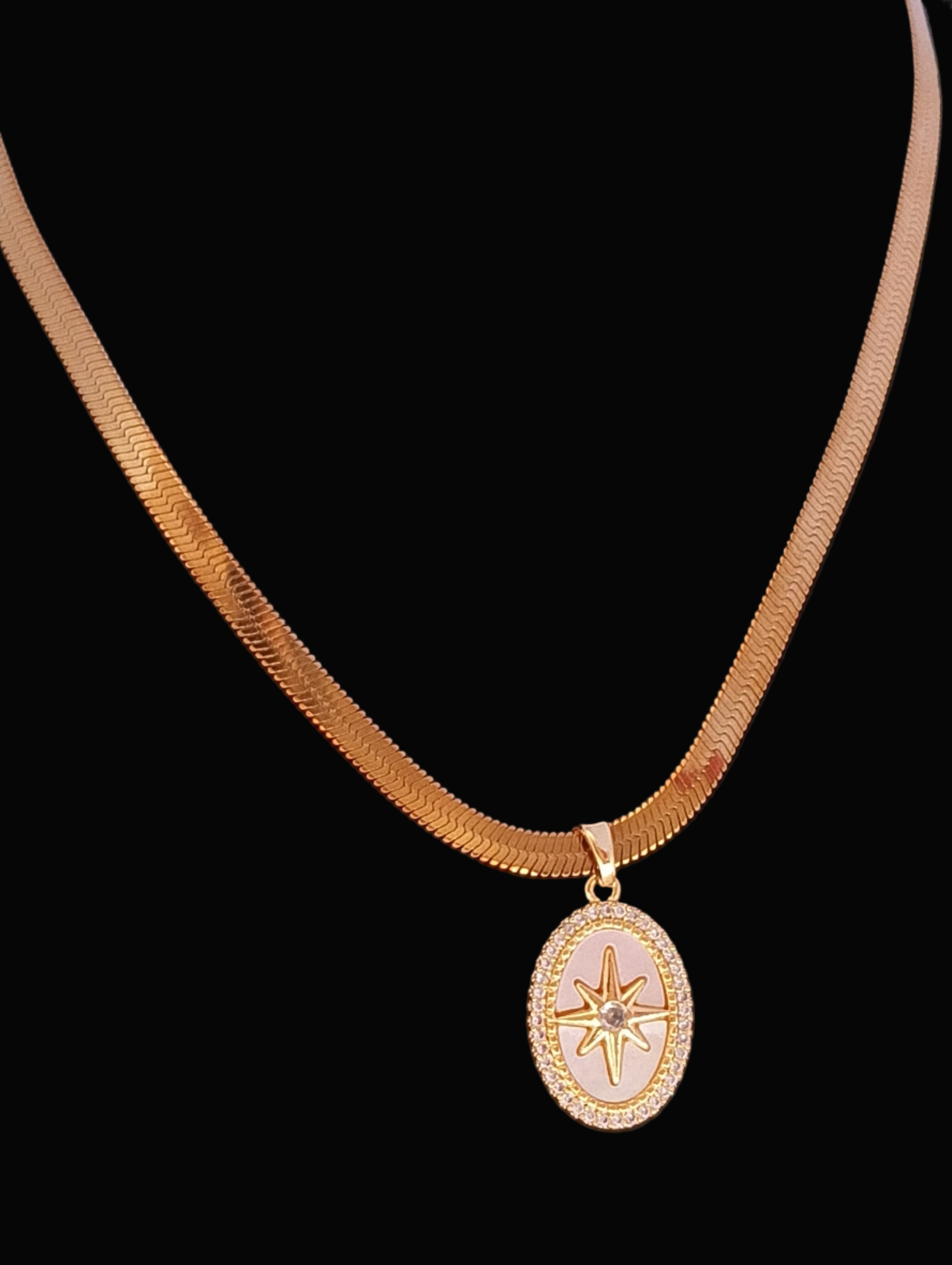 Oval Starburst Pendant