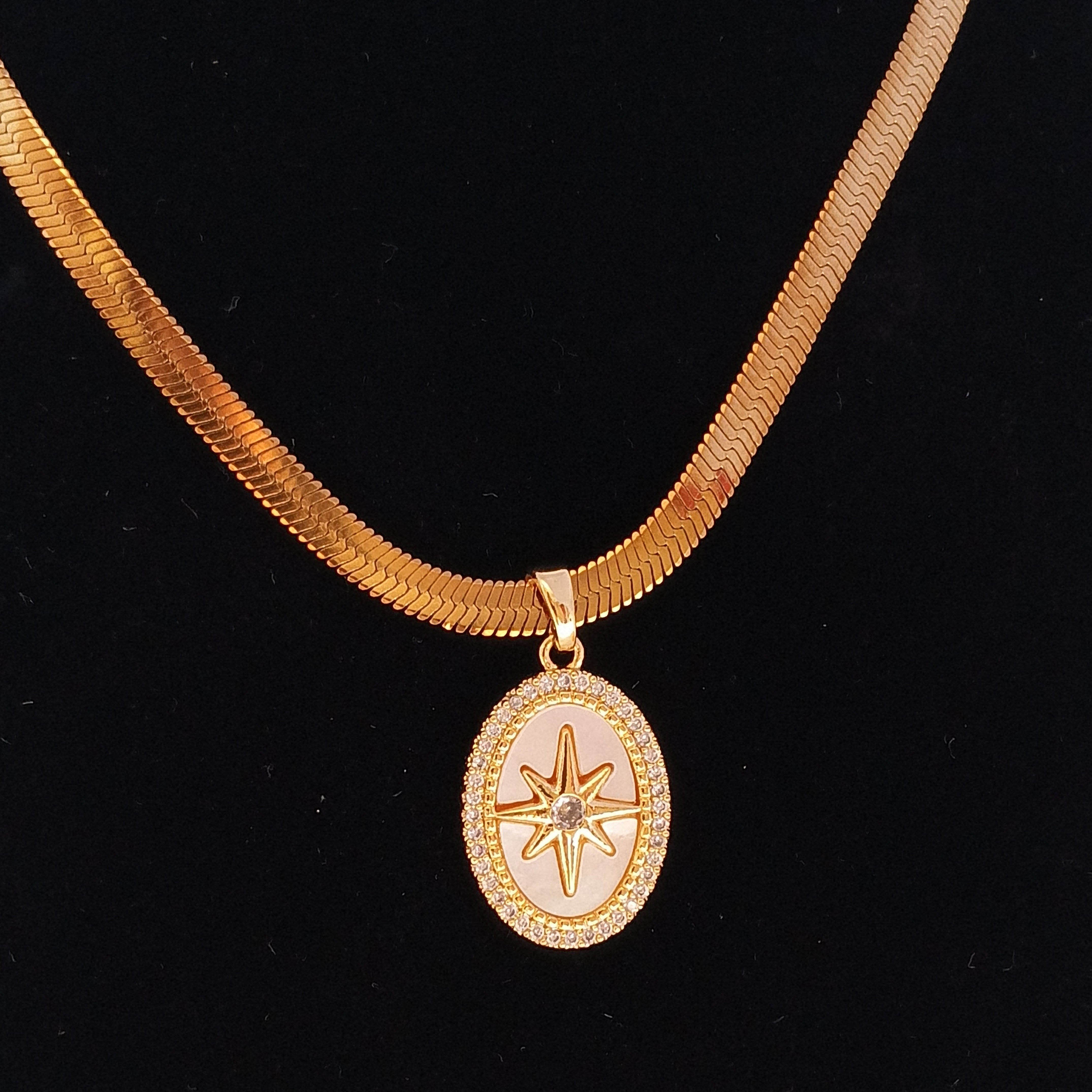 Oval Starburst Pendant