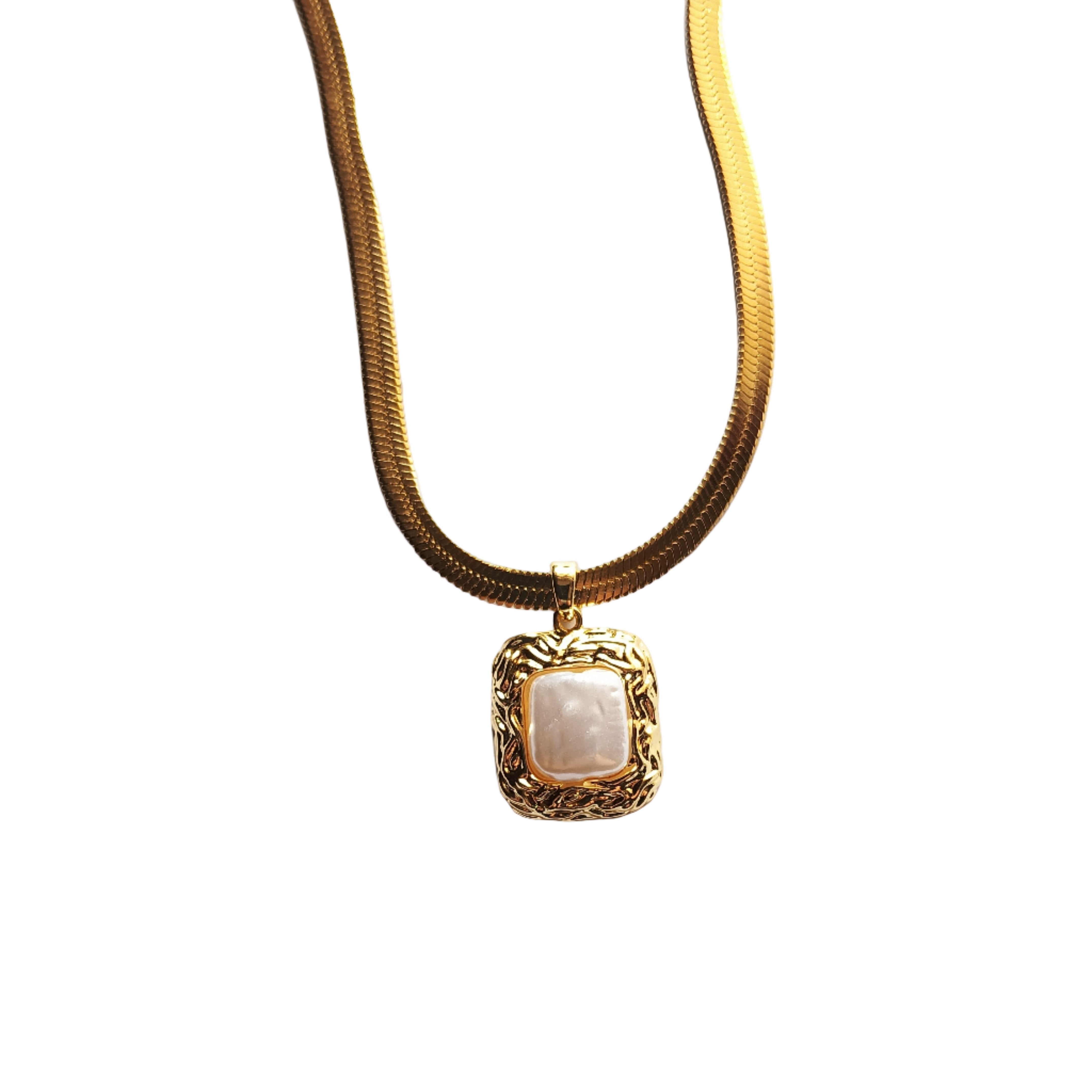 Golden Baroque Pearl Pendant