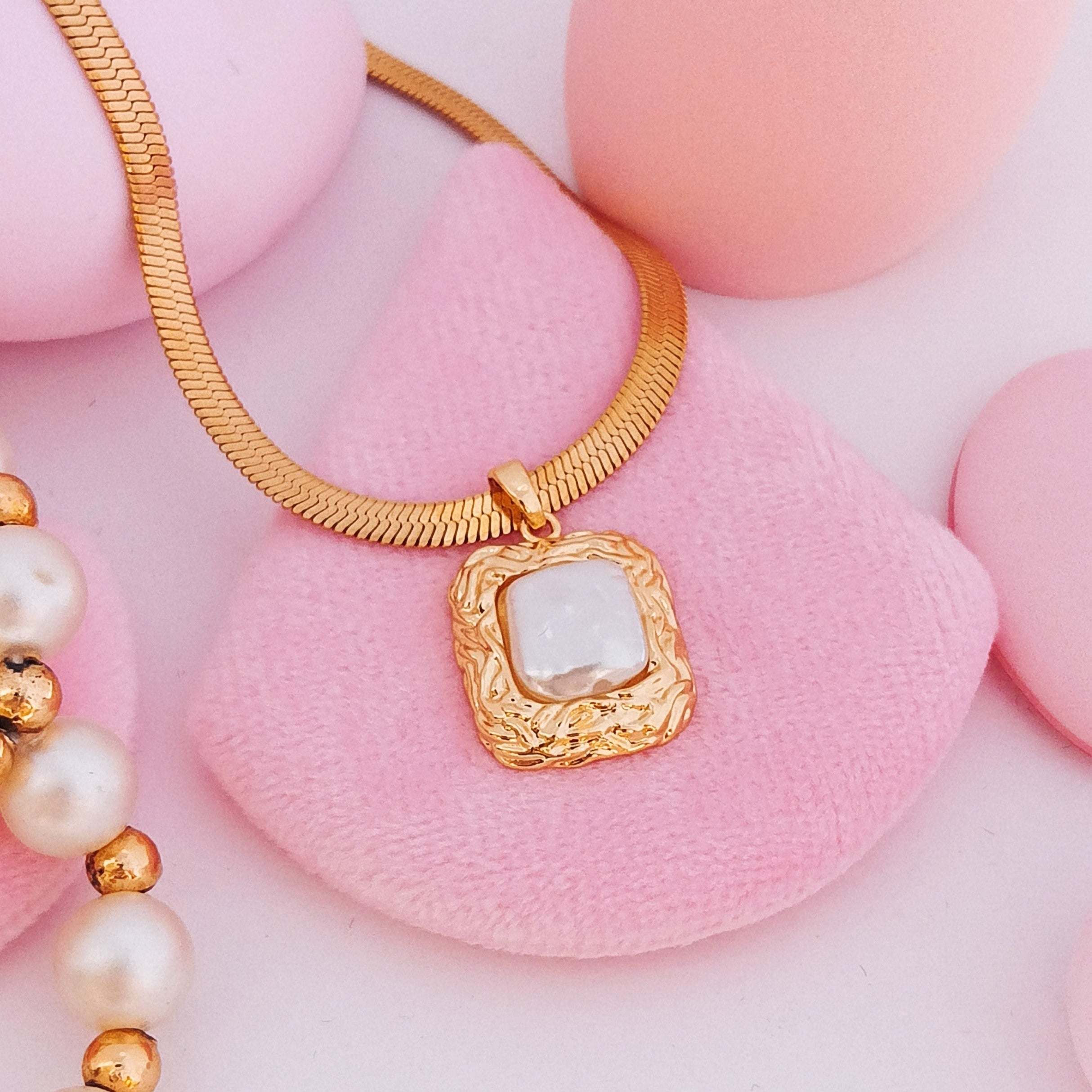 Golden Baroque Pearl Pendant