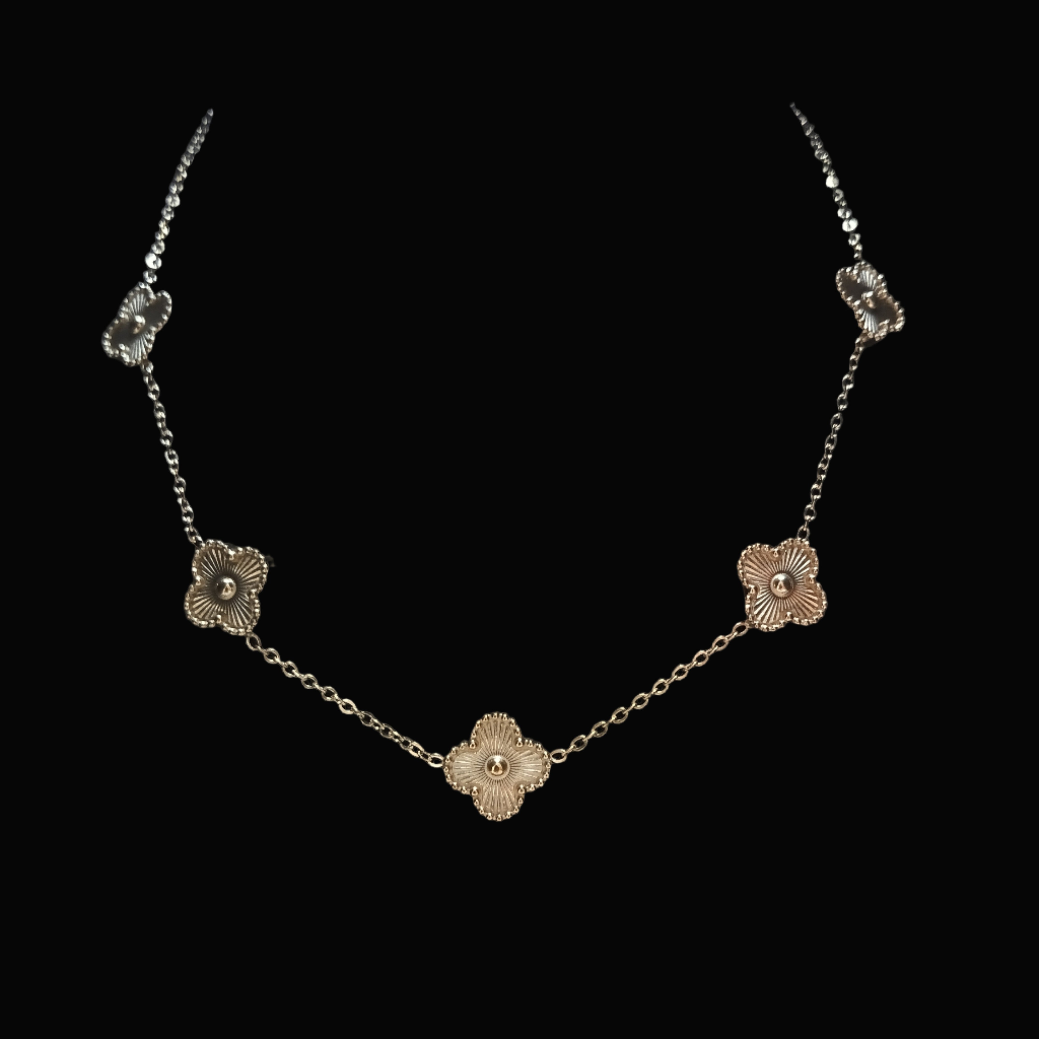 Elegant Gold Floral Motif Necklace