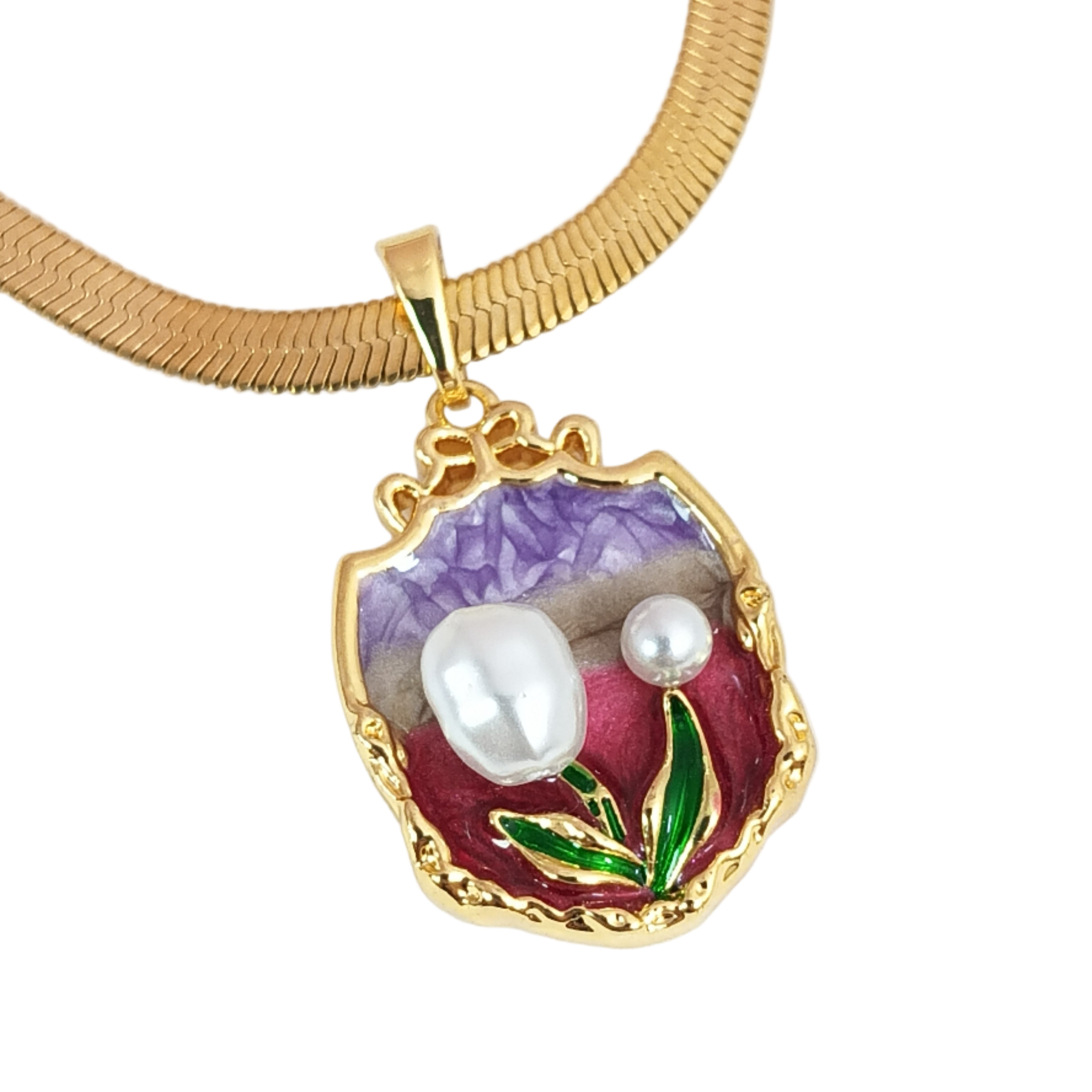 Elegant Pearl Bloom Pendant