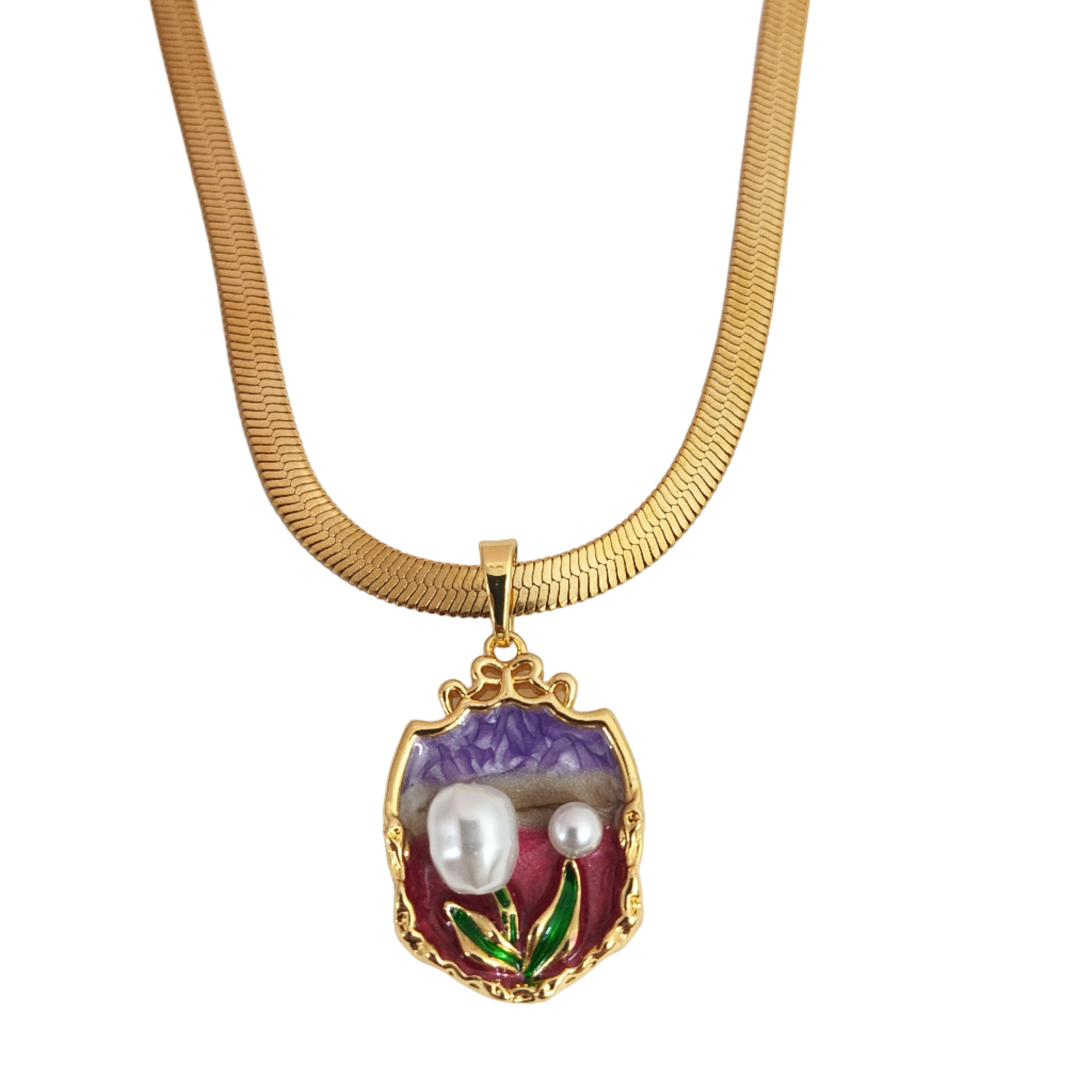 Elegant Pearl Bloom Pendant