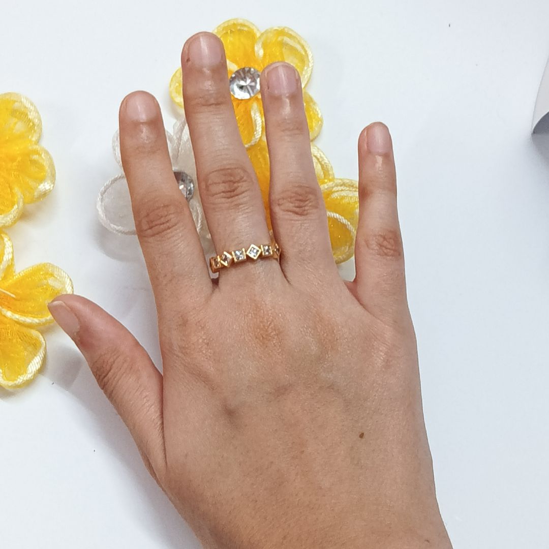 Gold Plated Geometric Eternity Ring