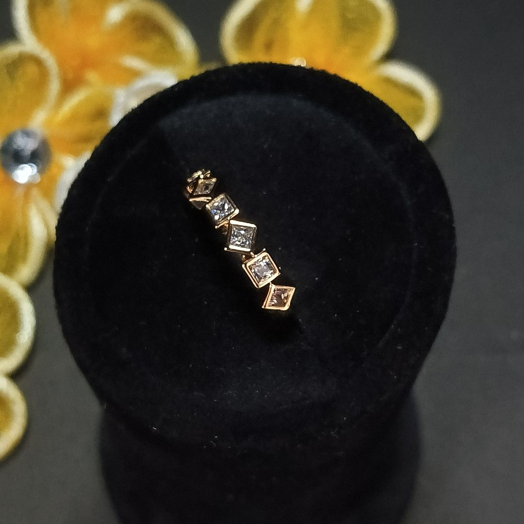 Gold Plated Geometric Eternity Ring