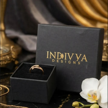 Modern Gold Plated Adjustable Ring with Dual Band Design