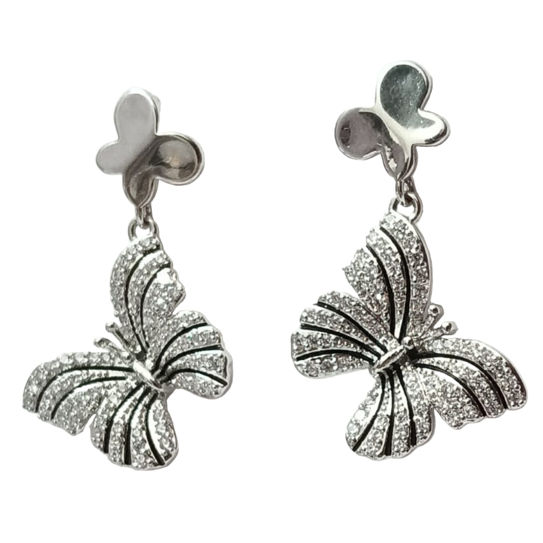 925Post Sterling Silver Butterfly Earrings