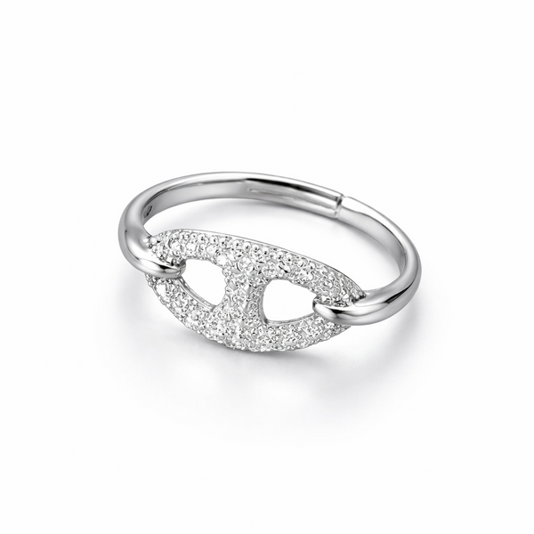 The Link-Pavé Band Ring