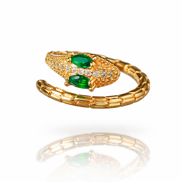 Golden Serpent Grace Ring