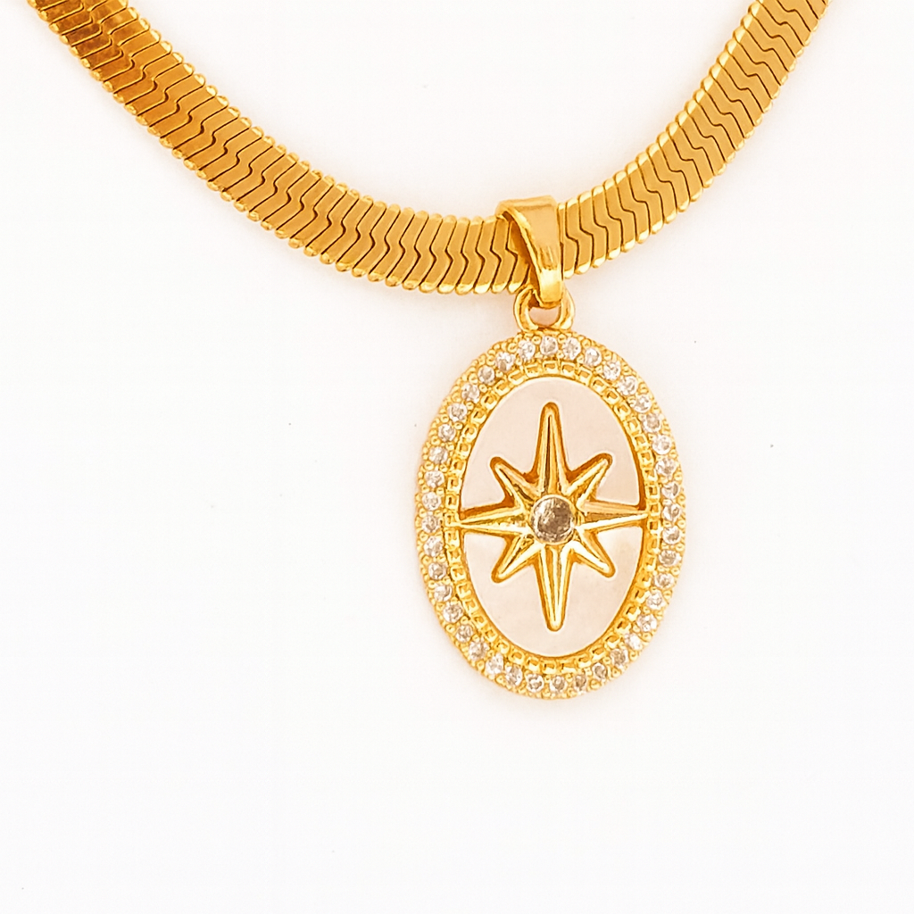 Oval Starburst Pendant