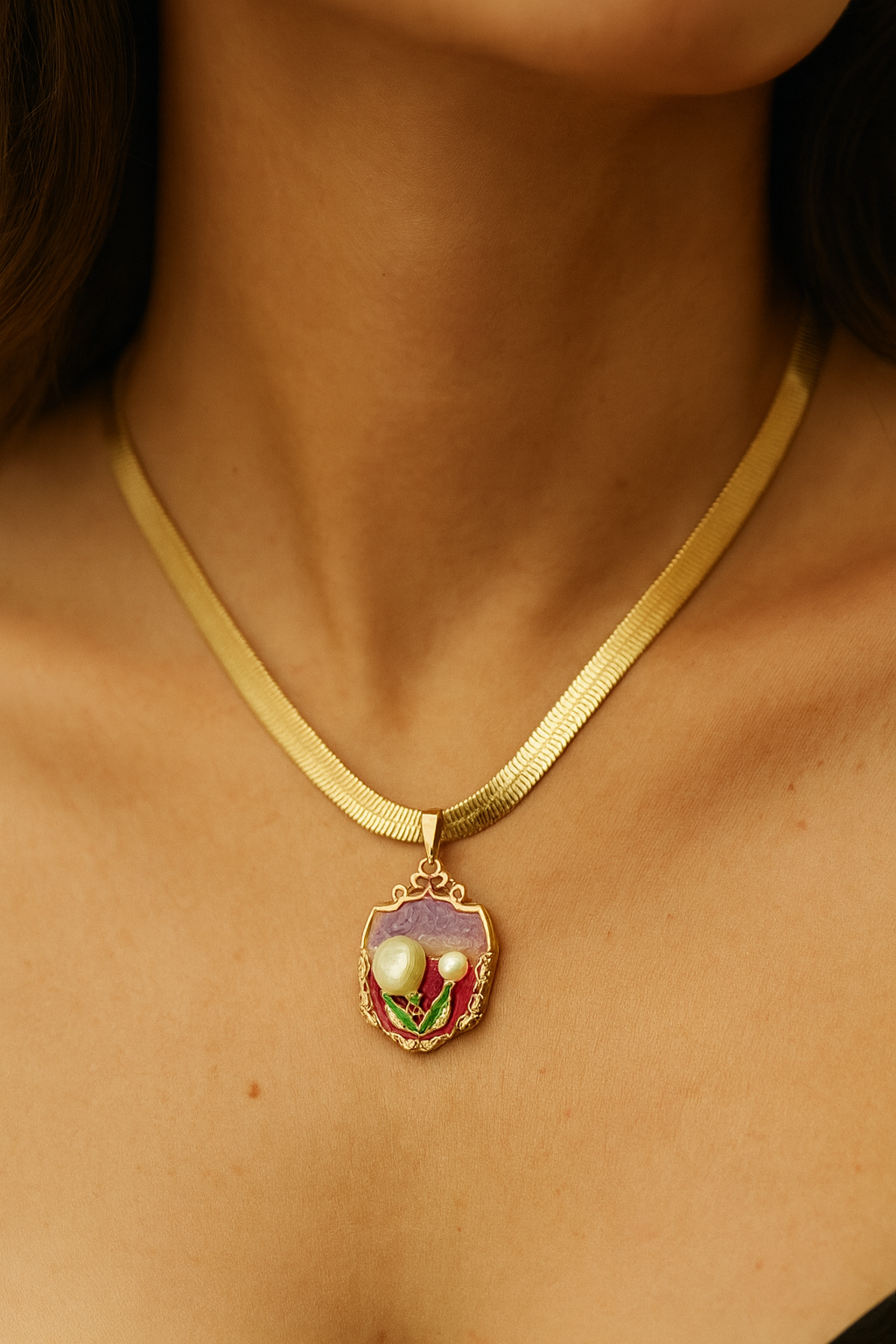 Elegant Pearl Bloom Pendant