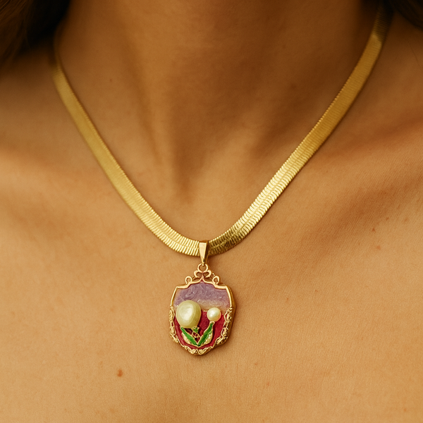 Elegant Pearl Bloom Pendant