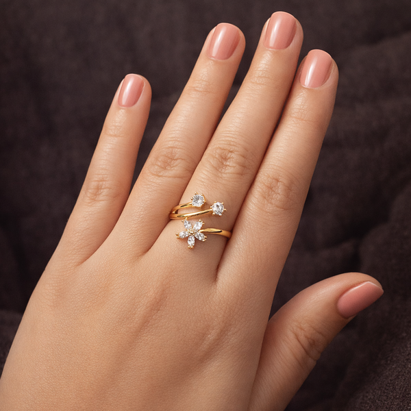 Petal Shine Open Ring