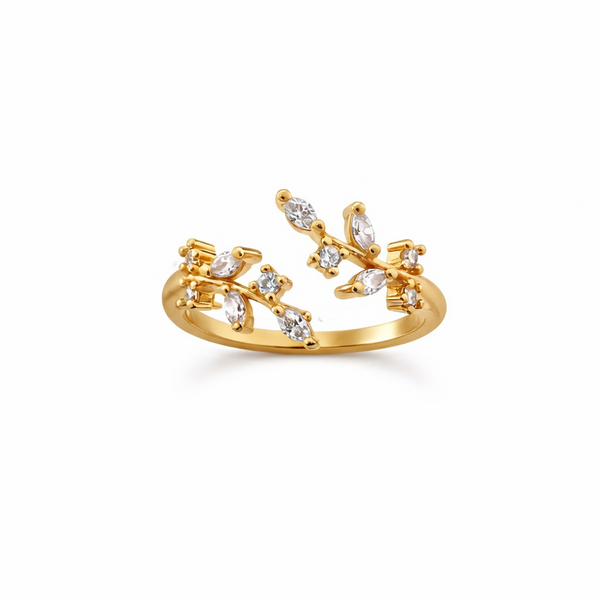 Gracevine CZ Gold Ring