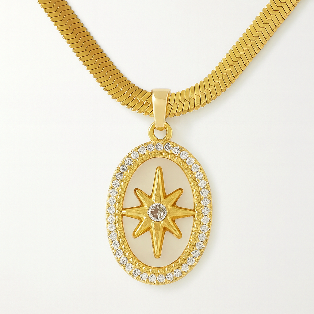 Oval Starburst Pendant