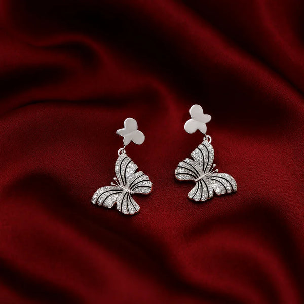 925Post Sterling Silver Butterfly Earrings
