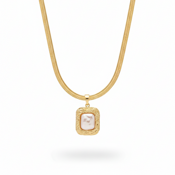 Golden Baroque Pearl Pendant