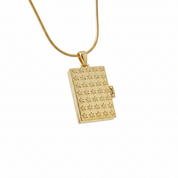 Petite Floral Locket Pendant - Openable