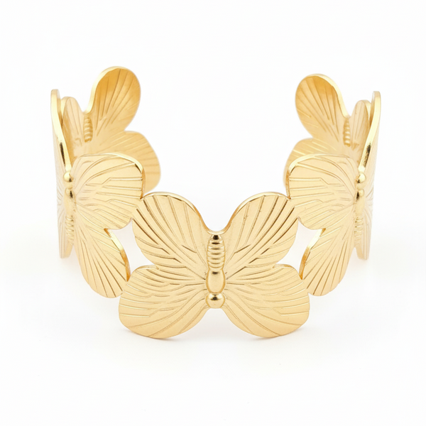 The Monarch Cuff: A Broad Butterfly Bangle