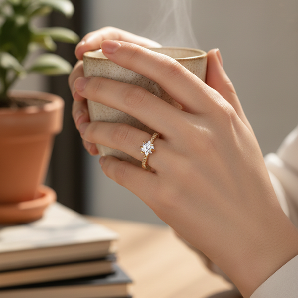 North Star Solitaire Ring