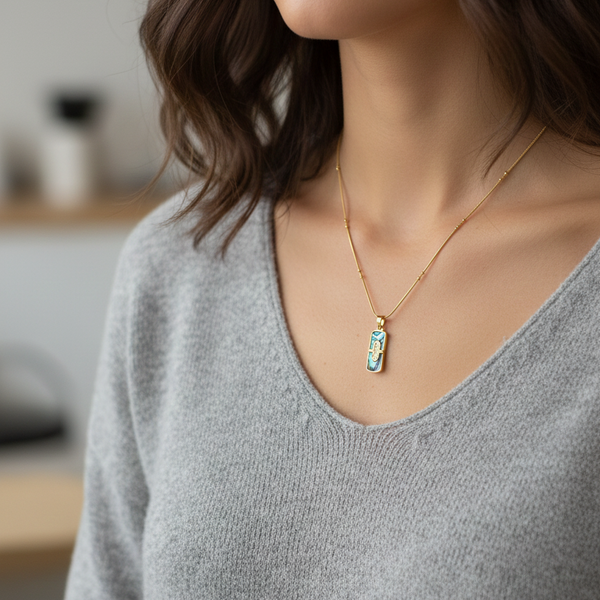 Iridescent Mosaic Pendant