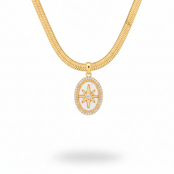 Oval Starburst Pendant