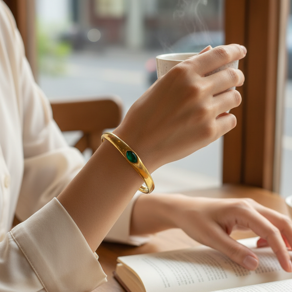 The Emerald Halo Bangle
