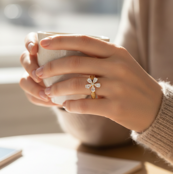 The Aurora Petal Ring