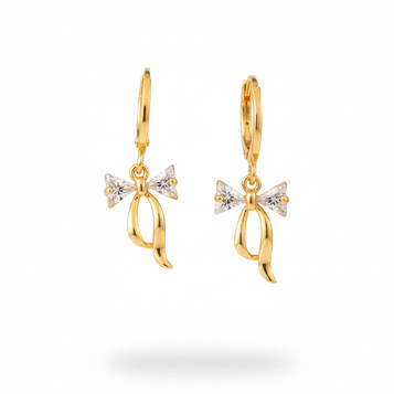 Pavé Ribbon Drop Earrings