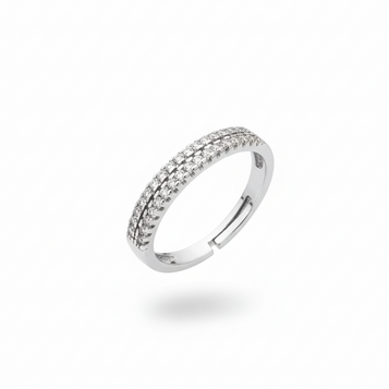 The Stellar Band: Two-Tone Diamond Ring