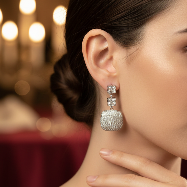 Dazzling Art Deco Drop Earrings