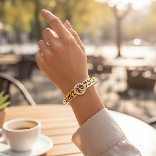 The Golden Tree of Life Bangle