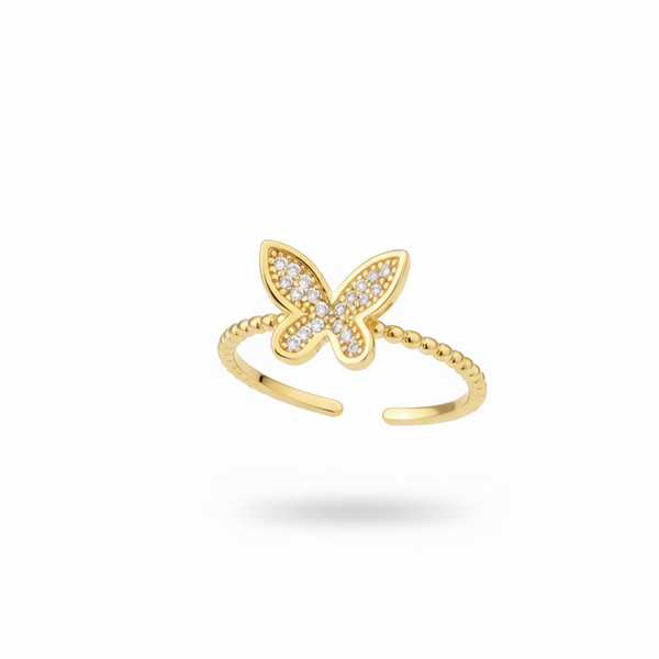 The Golden Tide Butterfly Ring