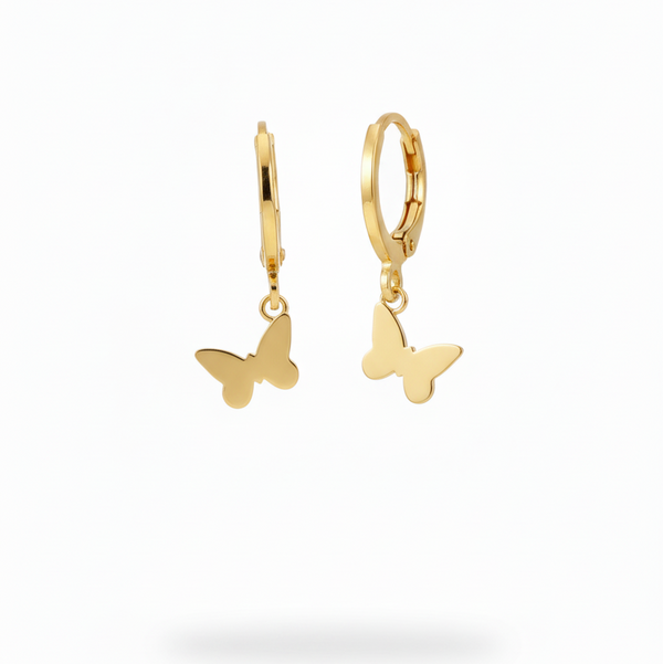 Butterfly Hoop Earrings