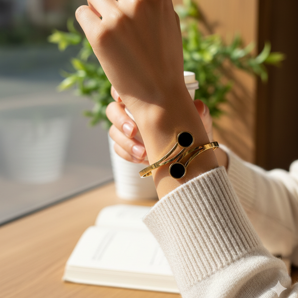 Elegant Gold Coil Bracelet