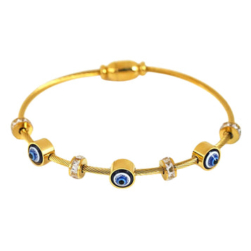 Evil Eye & Crystal Bangle