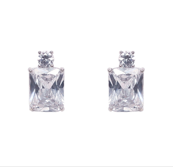 Radiant Rectangular Stud Earrings