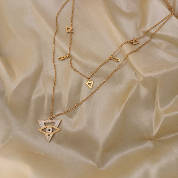 The Golden Gaze Layered Necklace