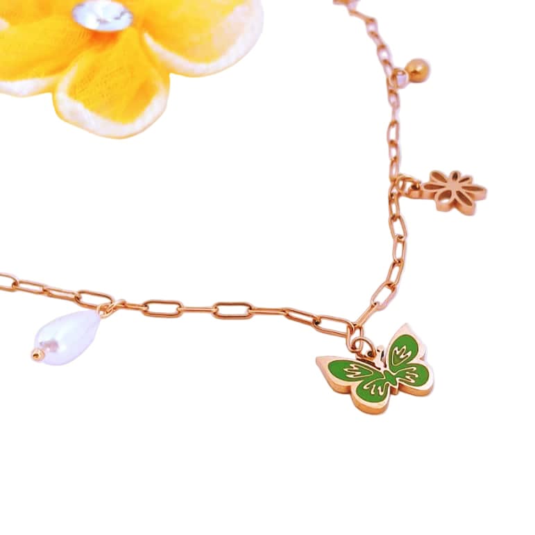 Butterfly Charm Pendant Necklace