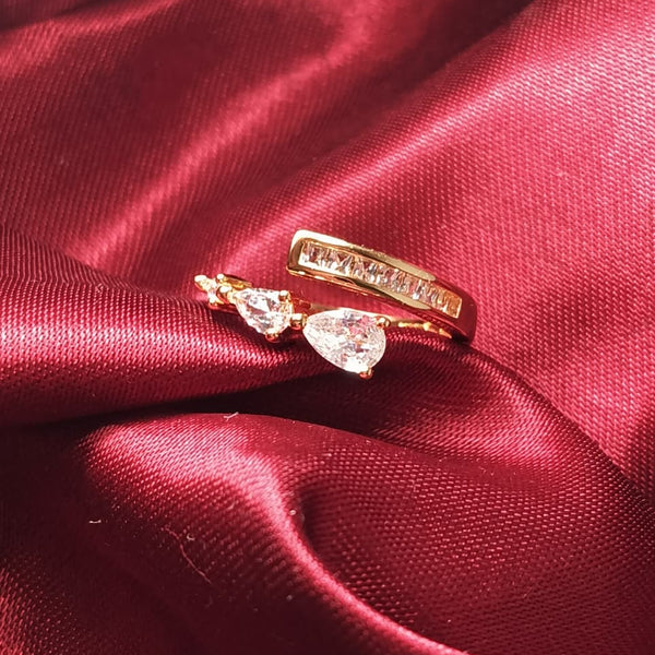Radiant Dual-Cut Gold Ring