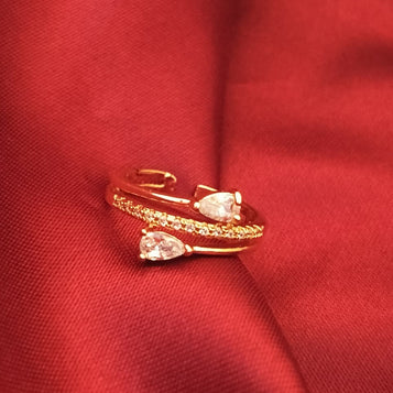 Elegant Dual Pear Bypass Ring