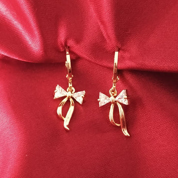Pavé Ribbon Drop Earrings