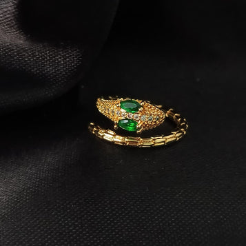Golden Serpent Grace Ring