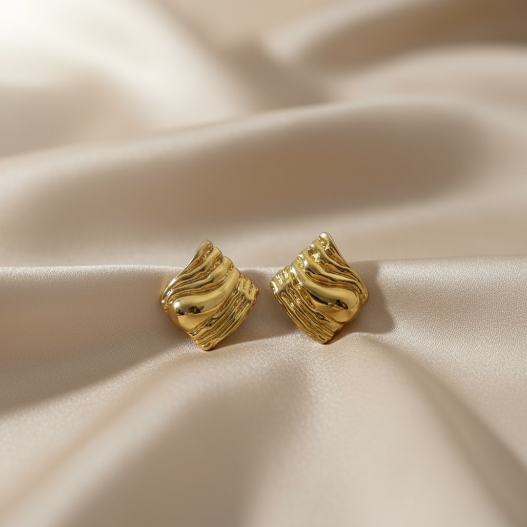 Textured Statement Stud Earrings